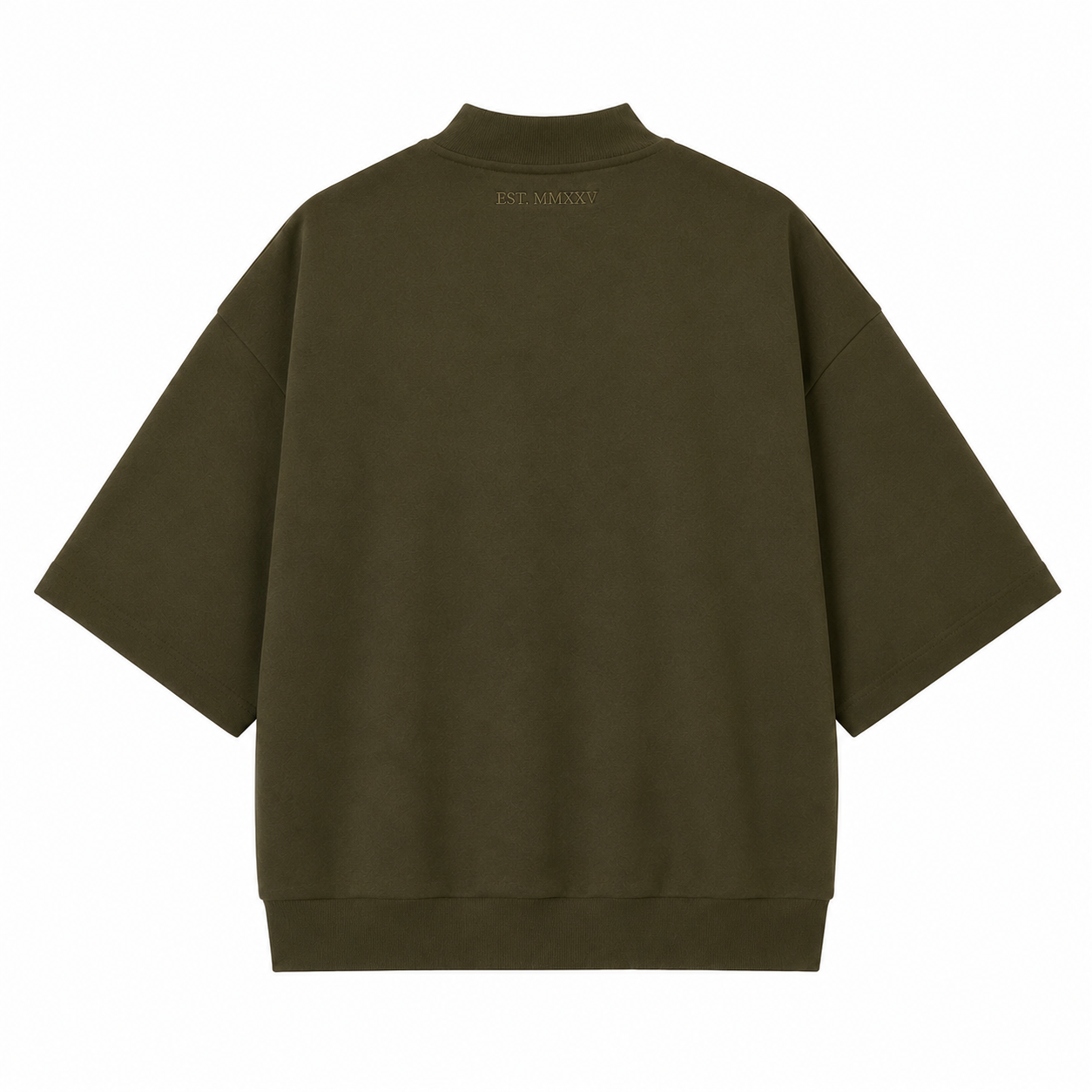DAB Signature Mock Neck Tee – Olive
