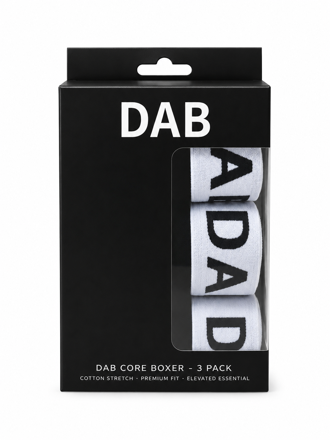 DAB Core Boxer – Black (3 Pack)