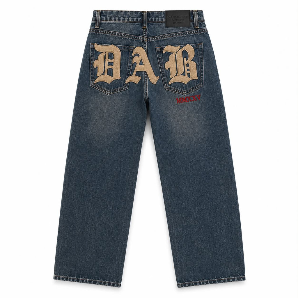 DAB Heritage Wide Leg Jeans – Vintage Blue