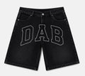DAB Varsity Denim Shorts – Washed Black