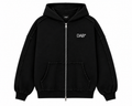 DAB Rawline Zip Hoodie – Black