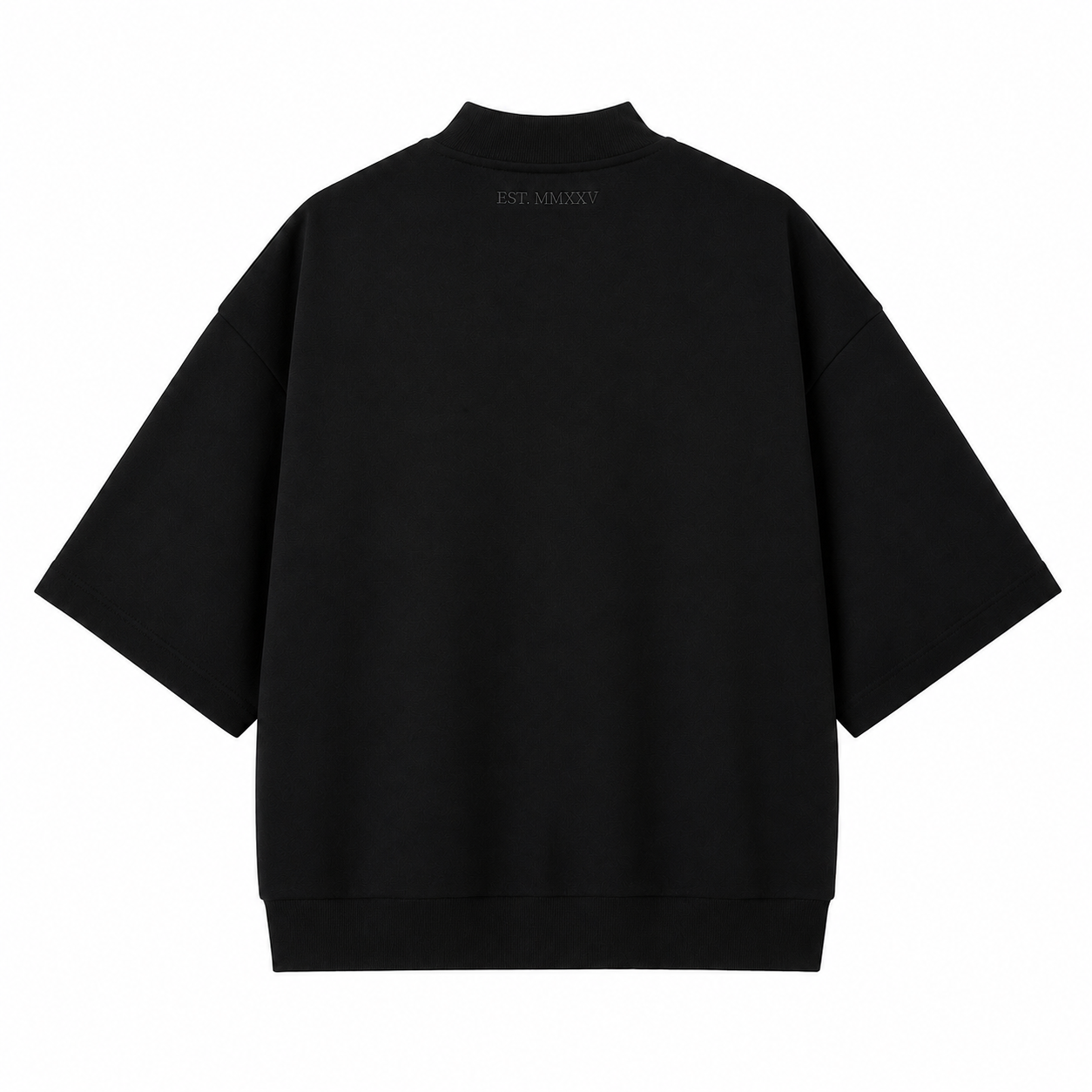 DAB Signature Mock Neck Tee – Black