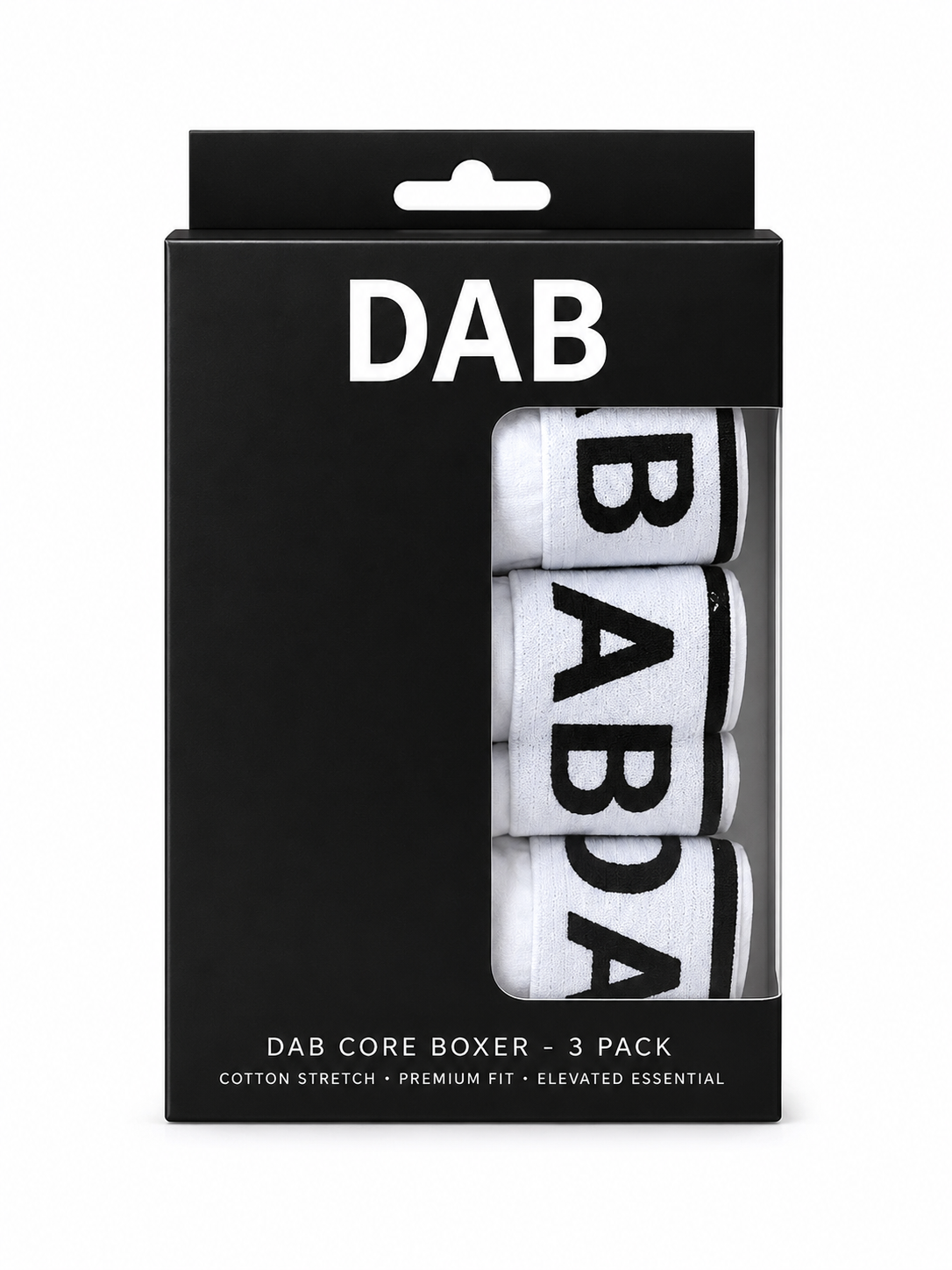 DAB Core Boxer – White (3 Pack)