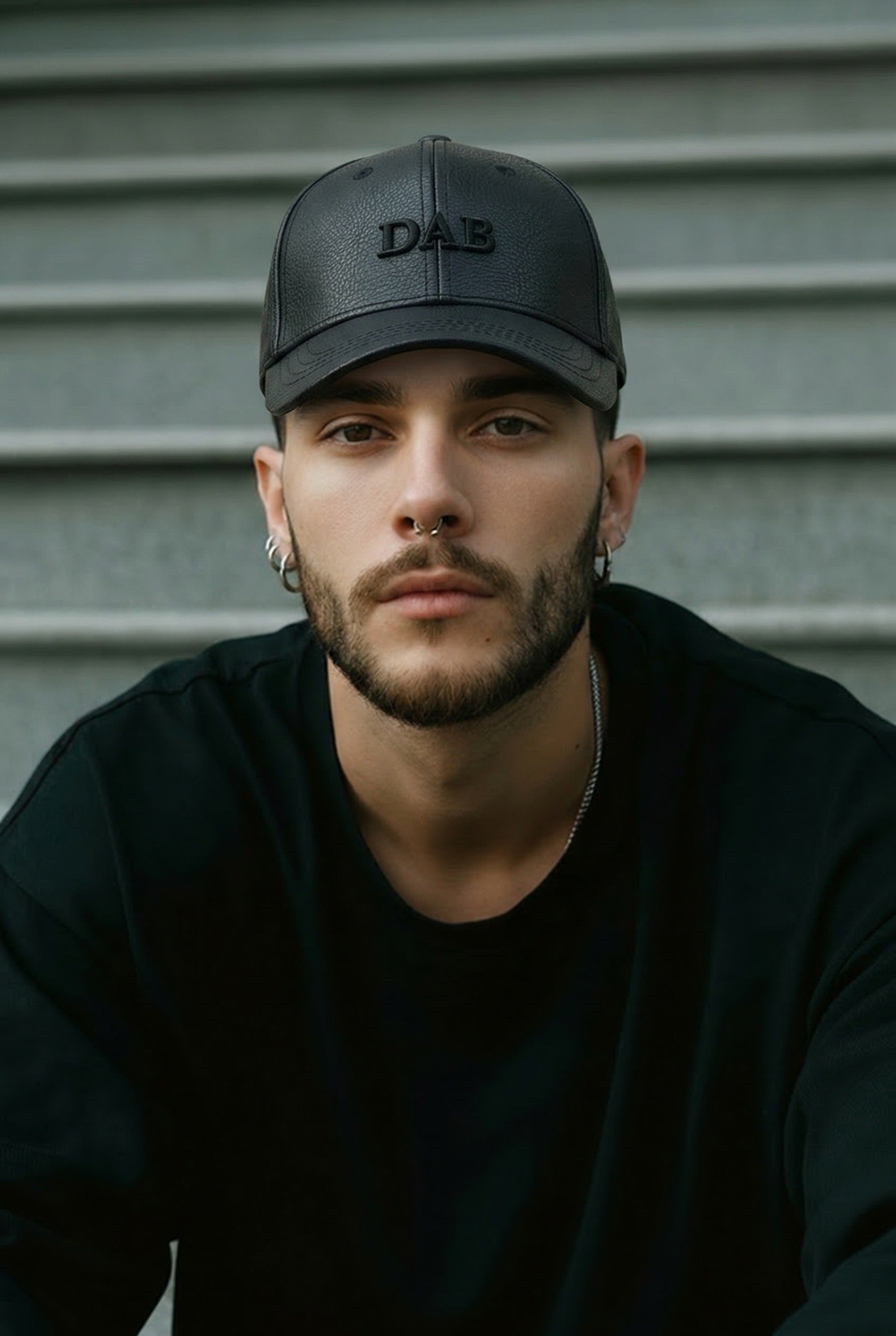 DAB Icon Leather Cap – Black