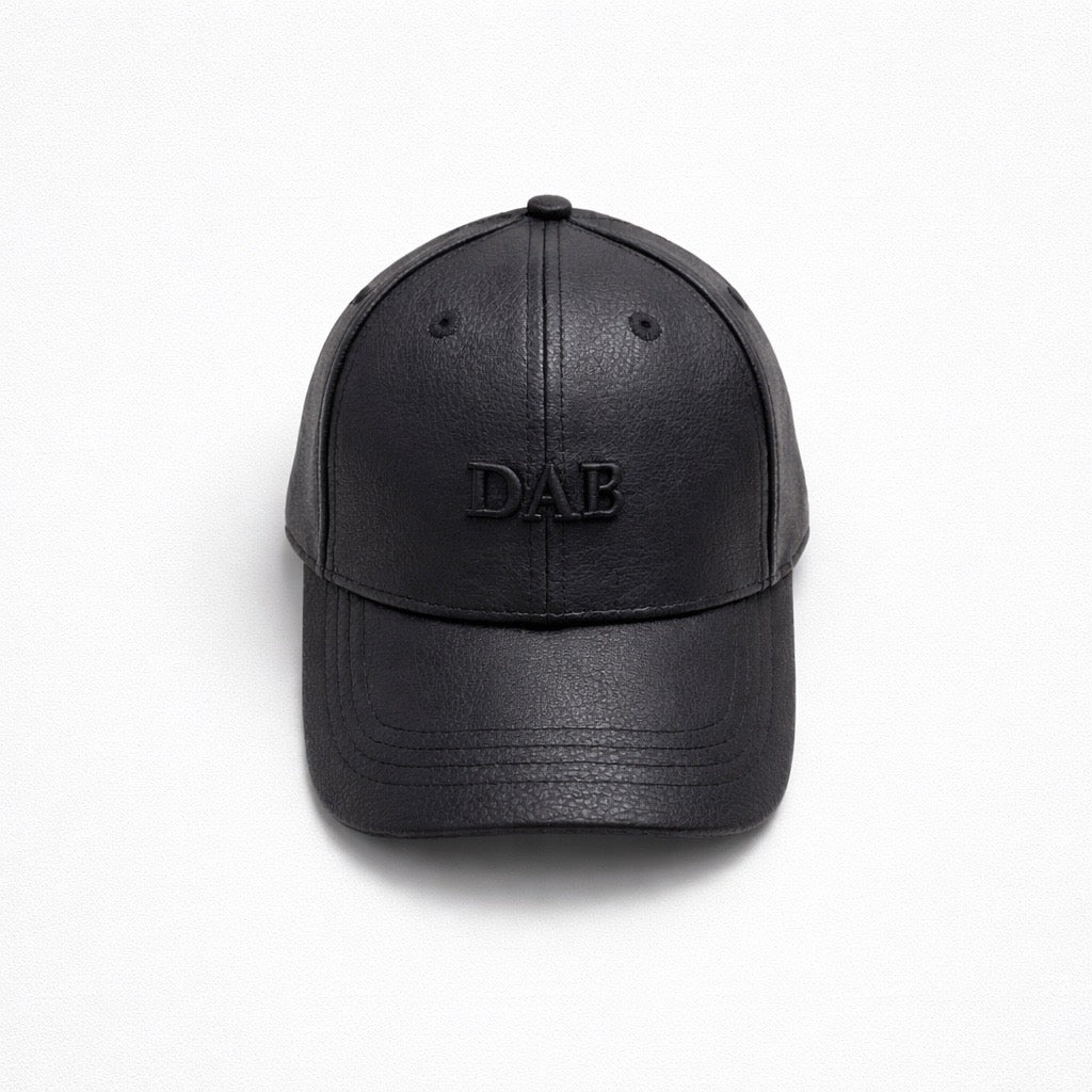 DAB Icon Leather Cap – Black