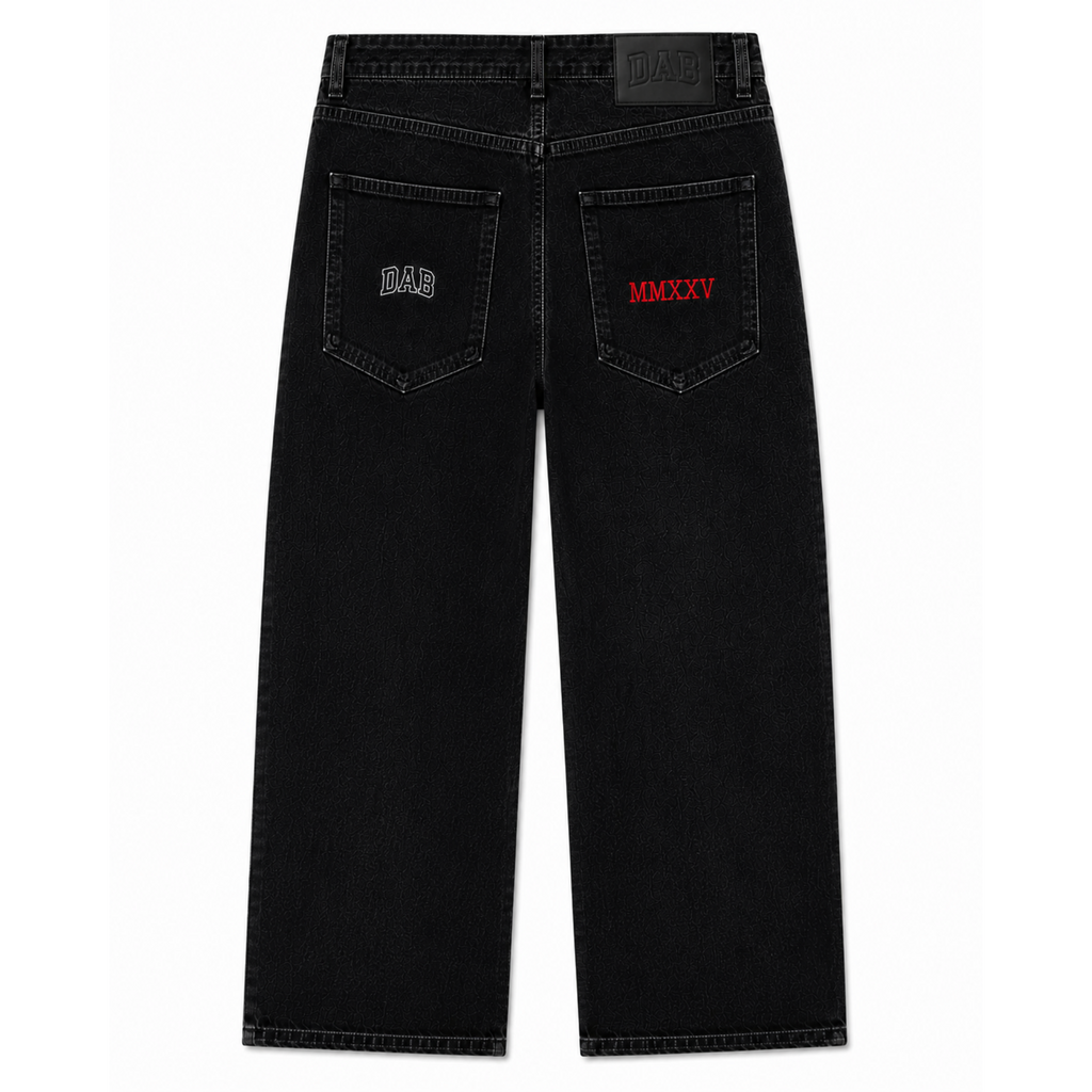 DAB Varsity Jeans – Washed Black